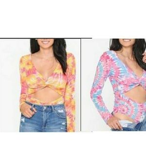 𝅺MESH Tie Dye Bodysuit